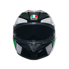 AGV K3 Wing Full Face Helmet - Black / Green / Red
