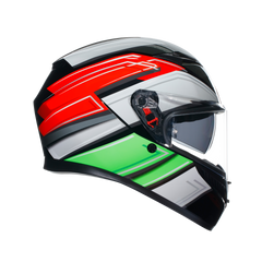 AGV K3 Wing Full Face Helmet - Black / Green / Red