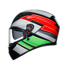 AGV K3 Wing Full Face Helmet - Black / Green / Red
