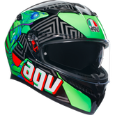 AGV K3 Kamaleon Full Face Helmet - Black / Green / Red