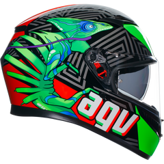 AGV K3 Kamaleon Full Face Helmet - Black / Green / Red
