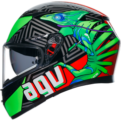 AGV K3 Kamaleon Full Face Helmet - Black / Green / Red