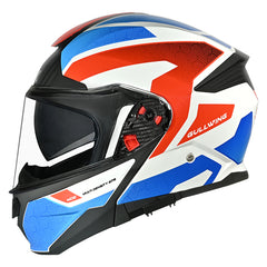 SMK Gullwing V2 Sonic GL153 Flip Front Helmet - White / Red / Blue