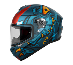 Axxis Draken Dinotoon Full Face Helmet - Matt Blue