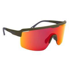 Oxford Pave Green Frame Orange Mirror Lens Sunglasses - BLAK/ORANGE