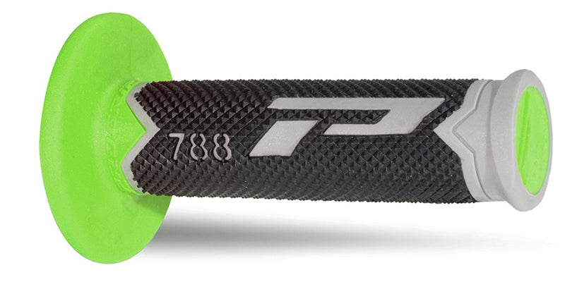 Progrip 788 Triple Density MX Grips - Black / Grey / Green