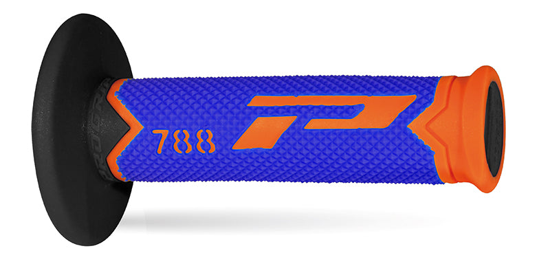 Progrip 788 Triple Density MX Grips - Orange / Blue / Black