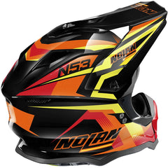 Nolan N53 Fender Off-Road Helmet - Black / Red / Orange / Yellow