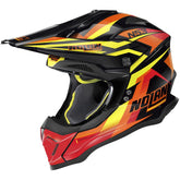 Nolan N53 Fender Off-Road Helmet - Black / Red / Orange / Yellow