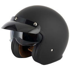 Vcan H589 Open Face Helmet - Matt Black