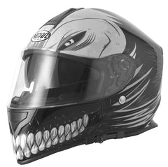 Vcan V127 Hollow Graphic Motorcycle Helmet - Matt Black