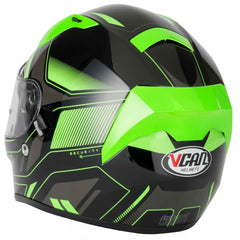 Vcan V128 Full Face Helmet - Helvet Green