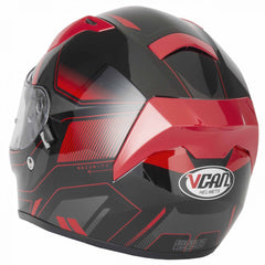 Vcan V128 Full Face Helmet - Helvet Red