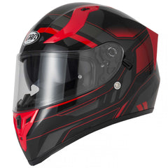 Vcan V128 Full Face Helmet - Helvet Red