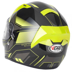 Vcan V128 Full Face Helmet - Helvet Yellow