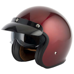 Vcan H589 Open Face Helmet - Burgundy