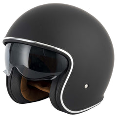 Vcan H589 Open Face Helmet - Matt Black