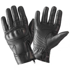 Rayven Vintage Leather Gloves - Black