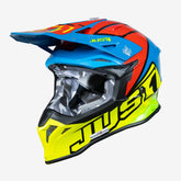 JUST1 J39 THRUSTER YELLOW RED BLUE MX HELMET