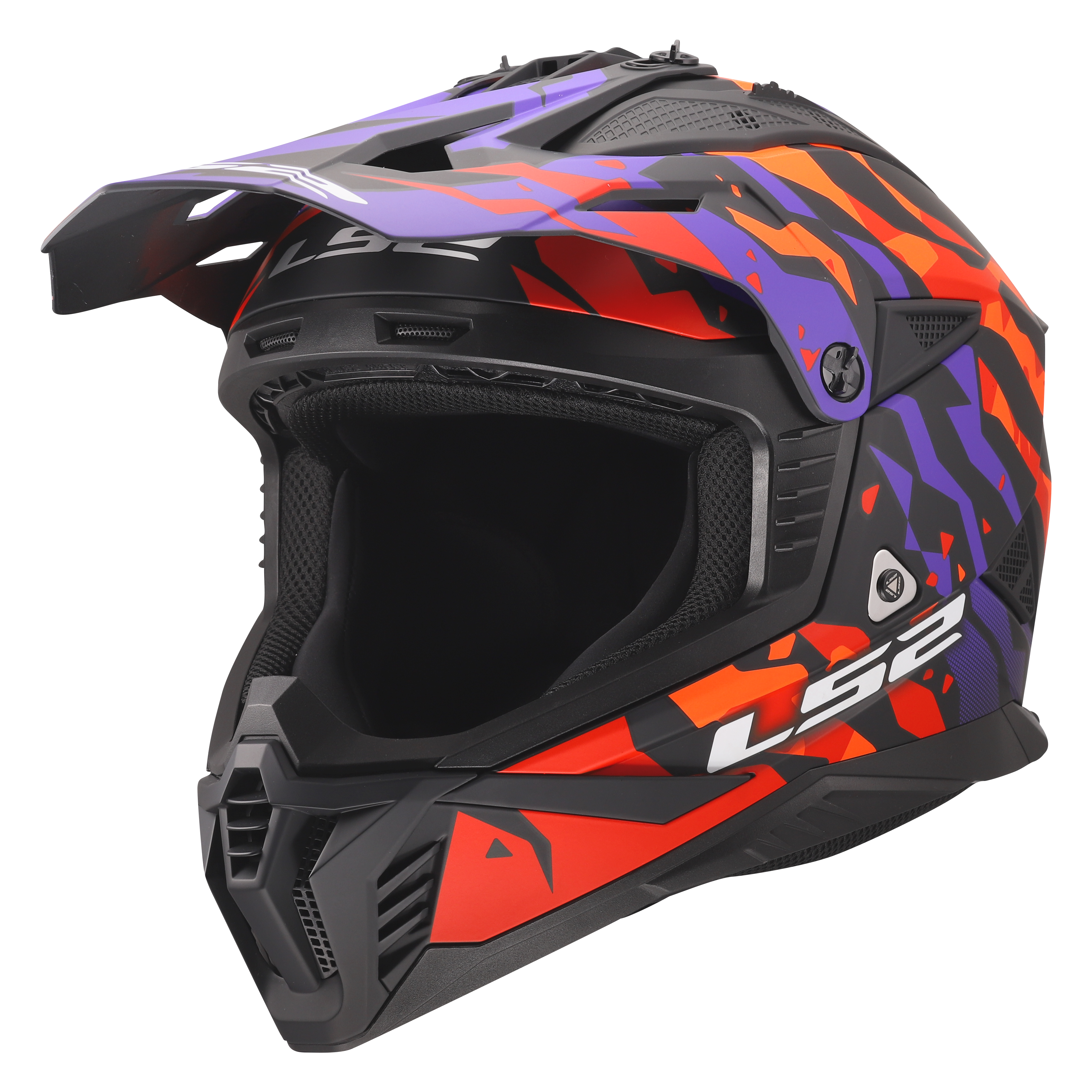 LS2 MX708 MATT PURPLE ORANGE GROTESK