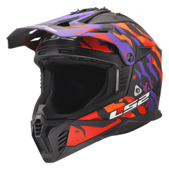 LS2 MX708 MATT PURPLE ORANGE GROTESK