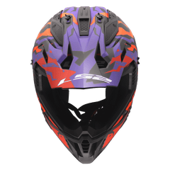 LS2 MX708 MATT PURPLE ORANGE GROTESK