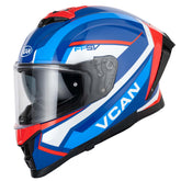 VCAN H162 Z-FORCE BLUE RED WHITE HELMET