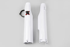 UFO Fork Slider Protectors With Holeshot Device YZ125 YZ250 YZF250 YZF450 05-07 - White