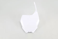 UFO Front Number Plate YZ125 YZ250 YZF250 YZF450 - White