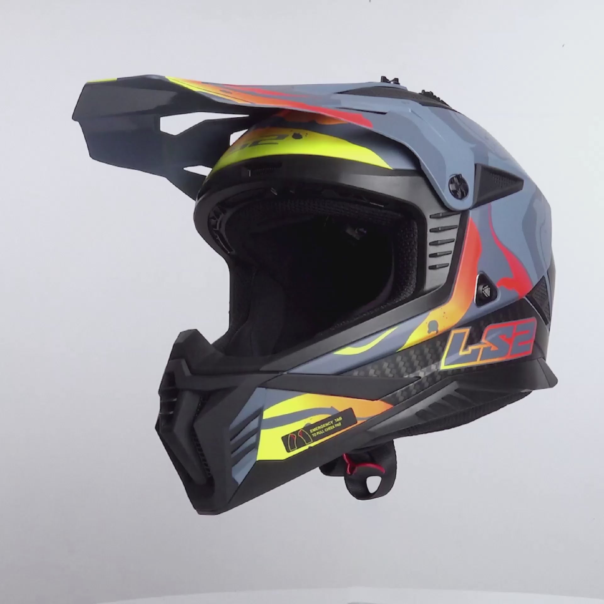 LS2 MX708 Fast II Helmet - Wash Matt Grey