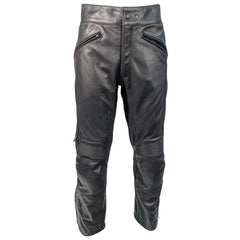 Richa Cafe Leather Trousers Short Leg Black Size 30