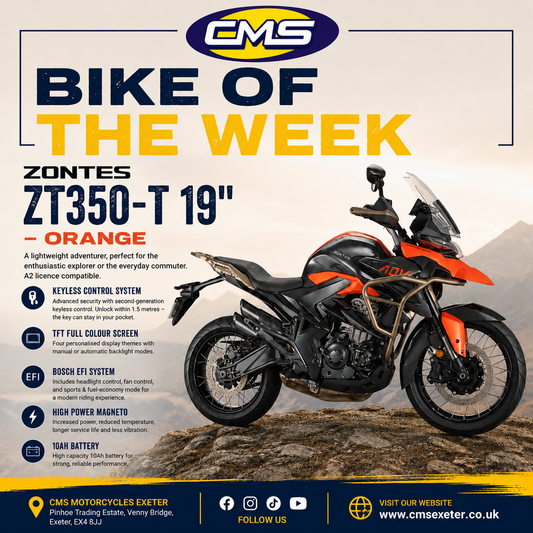 Zontes ZT350-T 19" Review | Now Available at CMS Motorcycles Exeter