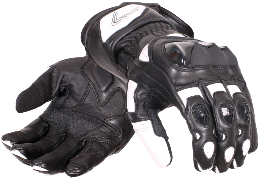 Weise Falcon Leather Gloves - Black / White