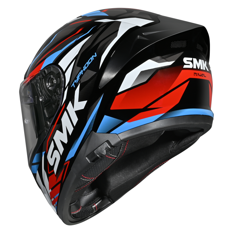 SMK TYPHOON RIVAL GL213 GLOSS BLACK RED BLUE