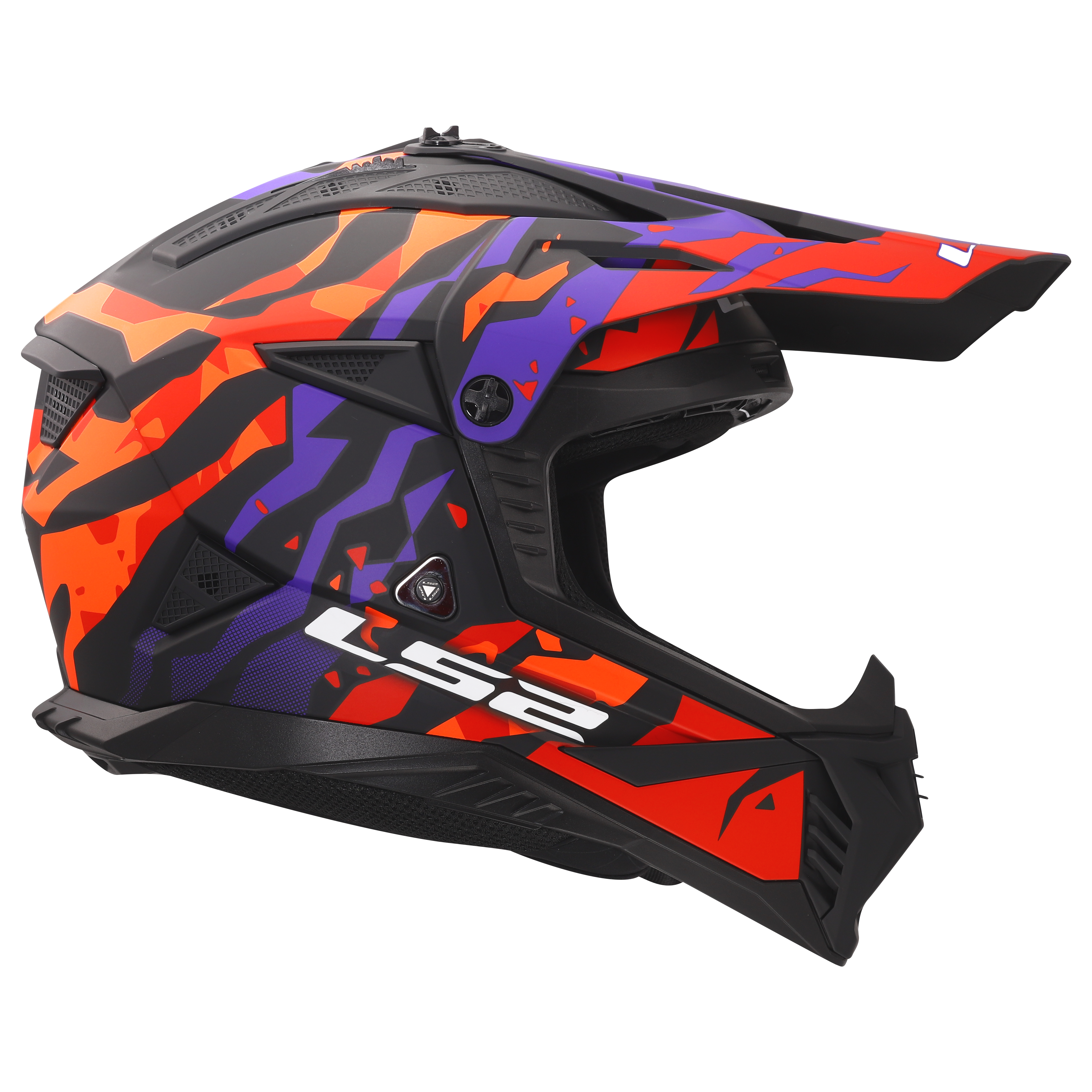 LS2 MX708 MATT PURPLE ORANGE GROTESK