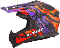 LS2 MX708 MATT PURPLE ORANGE GROTESK