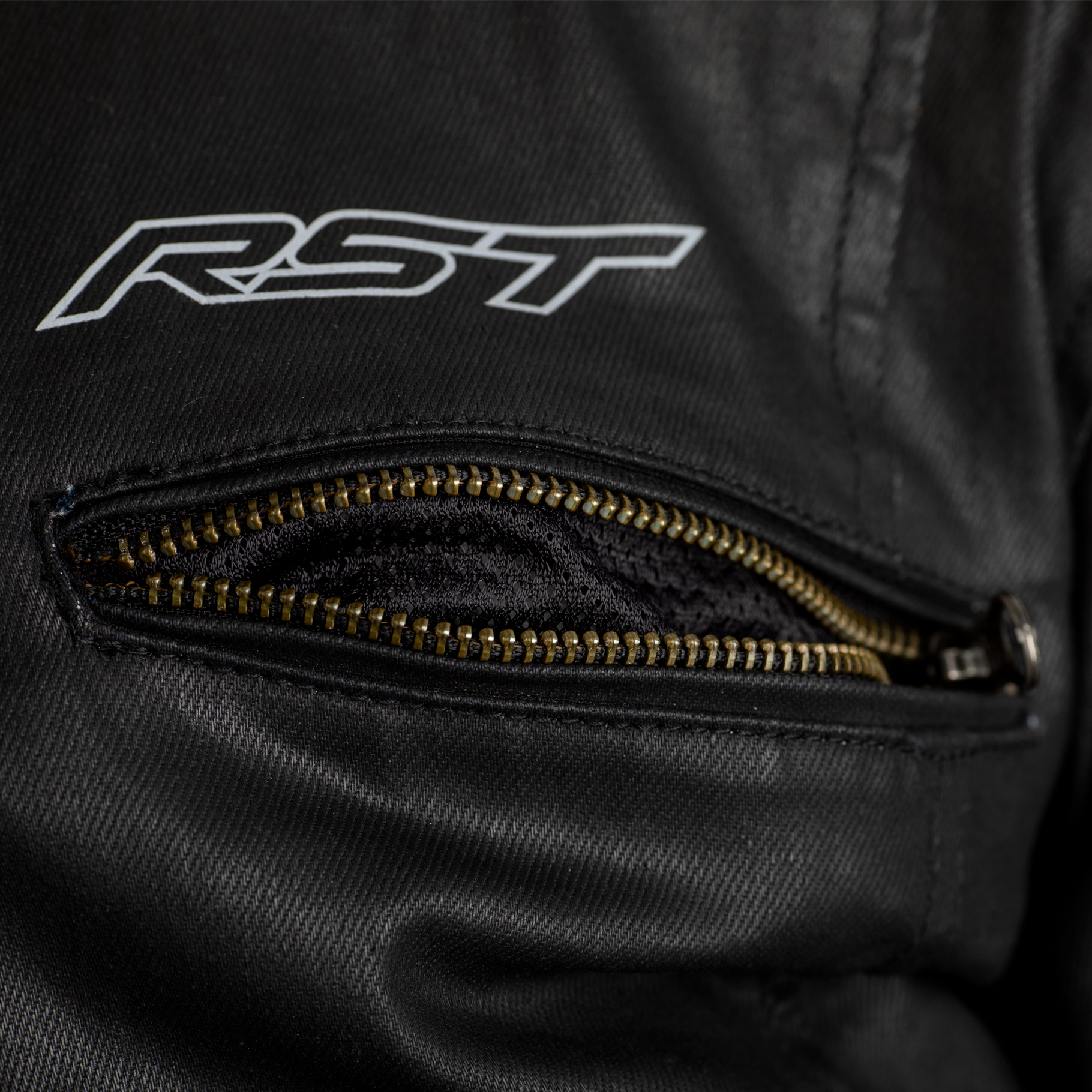 RST Brixton Ladies Wax Textile Jacket - Black