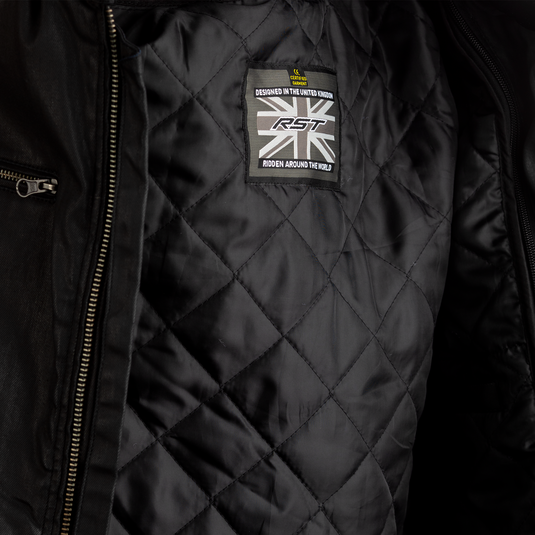 RST Brixton Ladies Wax Textile Jacket - Black