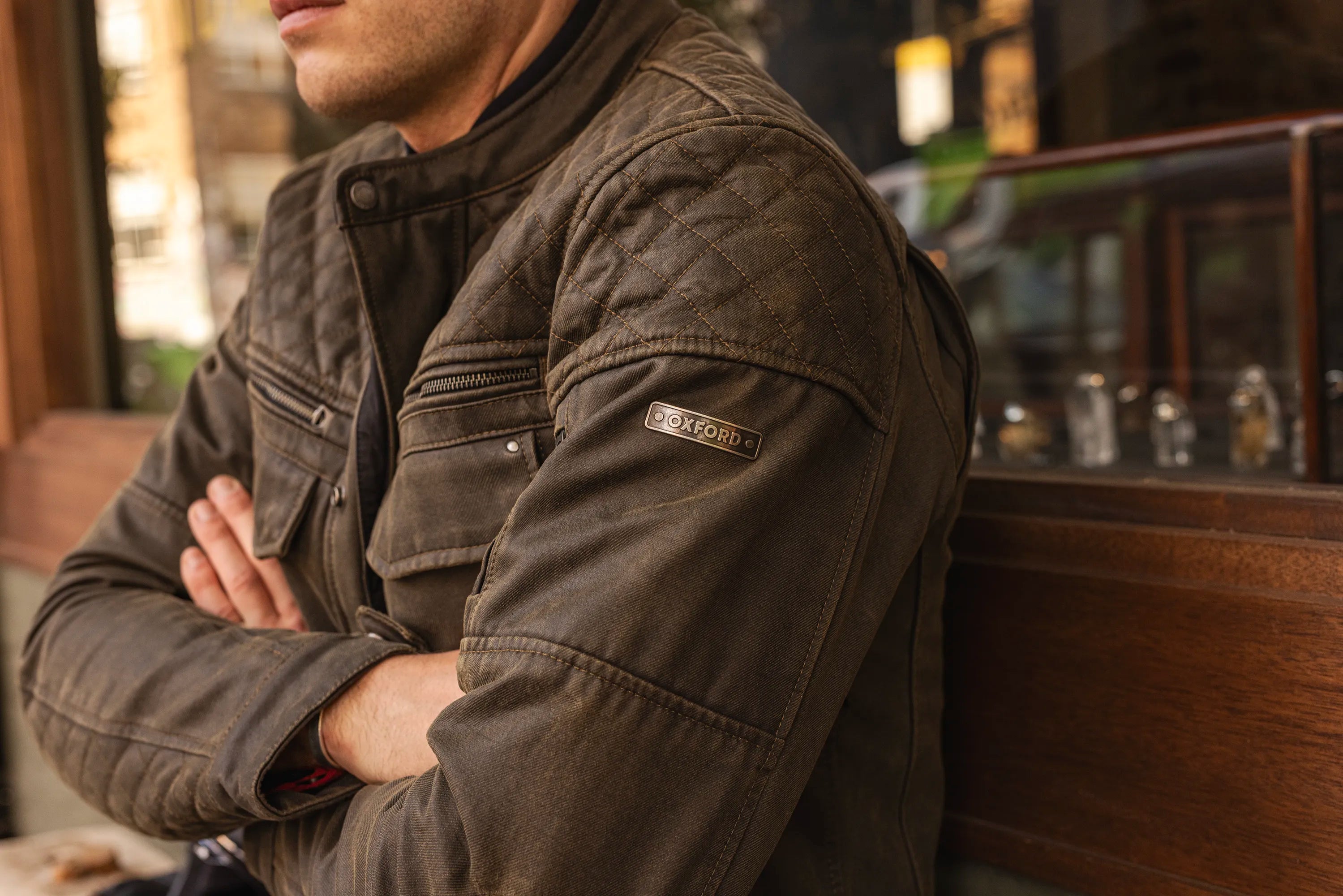 OXFORD HARDY KHAKI WAX COTTON MENS AA JACKET