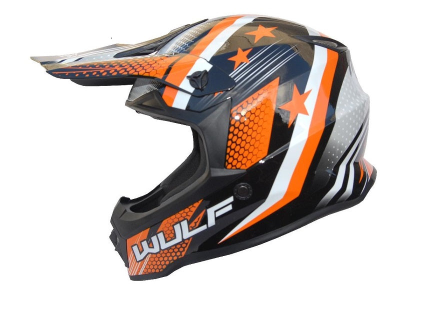 Wulfsport Iconic Kids MX Helmet - Orange