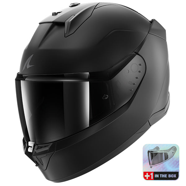 Shark D Skwal 3 Dark Shadow Full Face Helmet - Matt Black