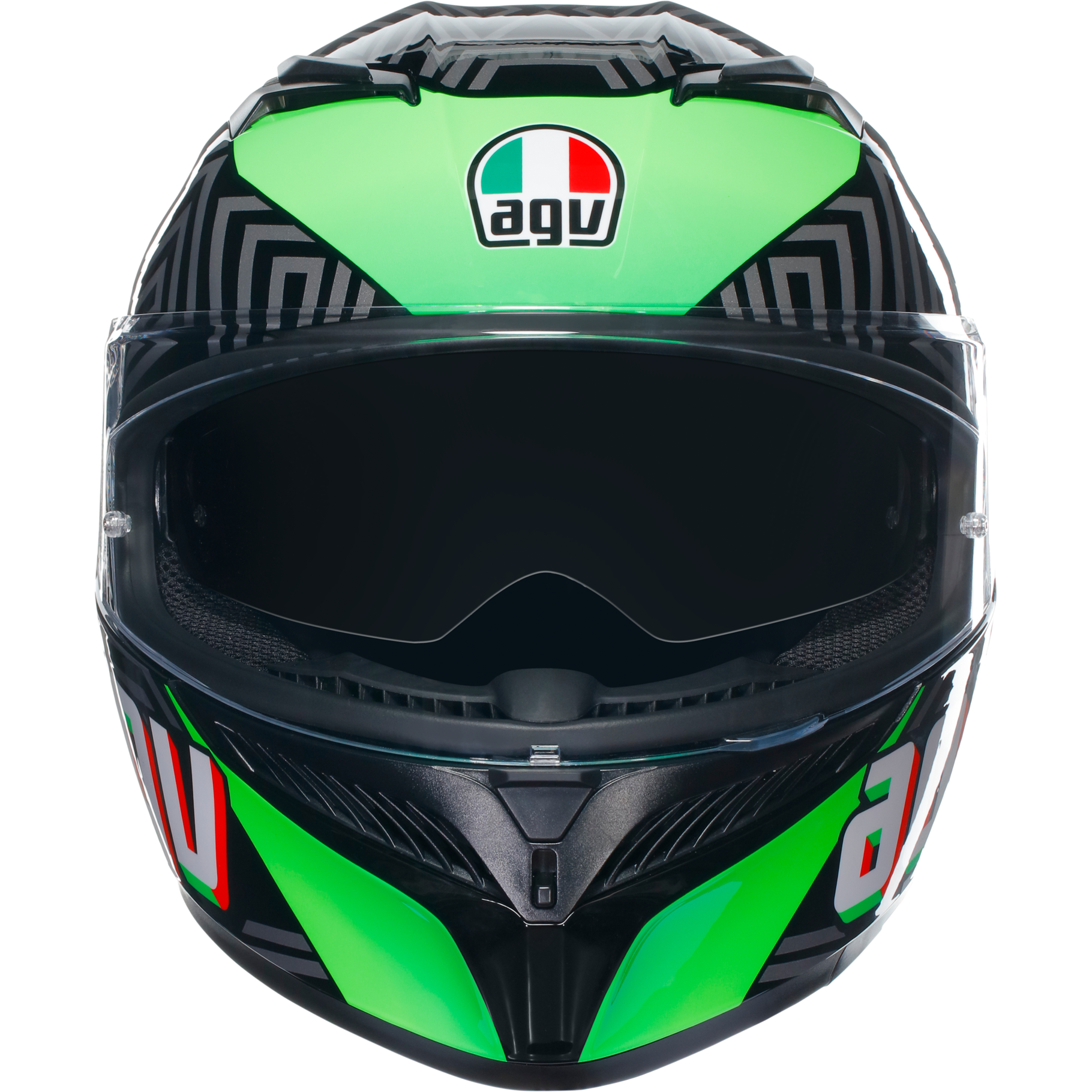 AGV K3 Kamaleon Full Face Helmet - Black / Green / Red