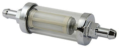 Glass/Chrome 8mm Fuel Filter