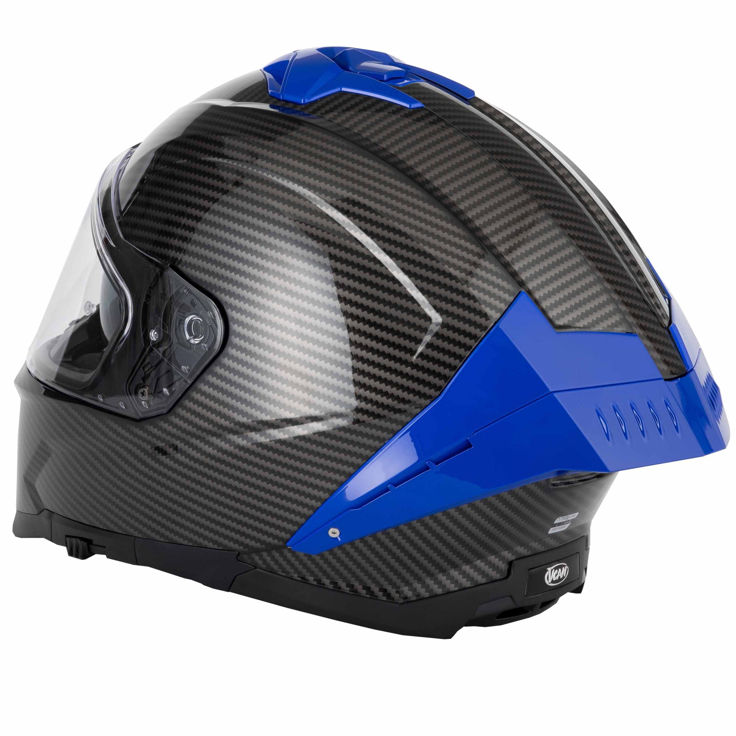 VCAN H162 X-ZERO CARBON LOOK BLACK BLUE HELMET