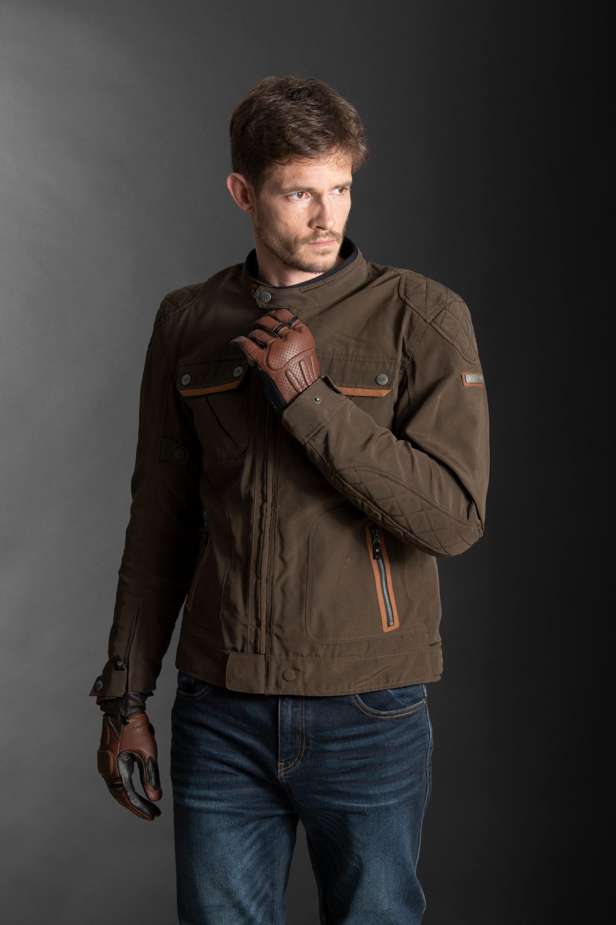 LS2 BULLET BROWN MENS JACKET