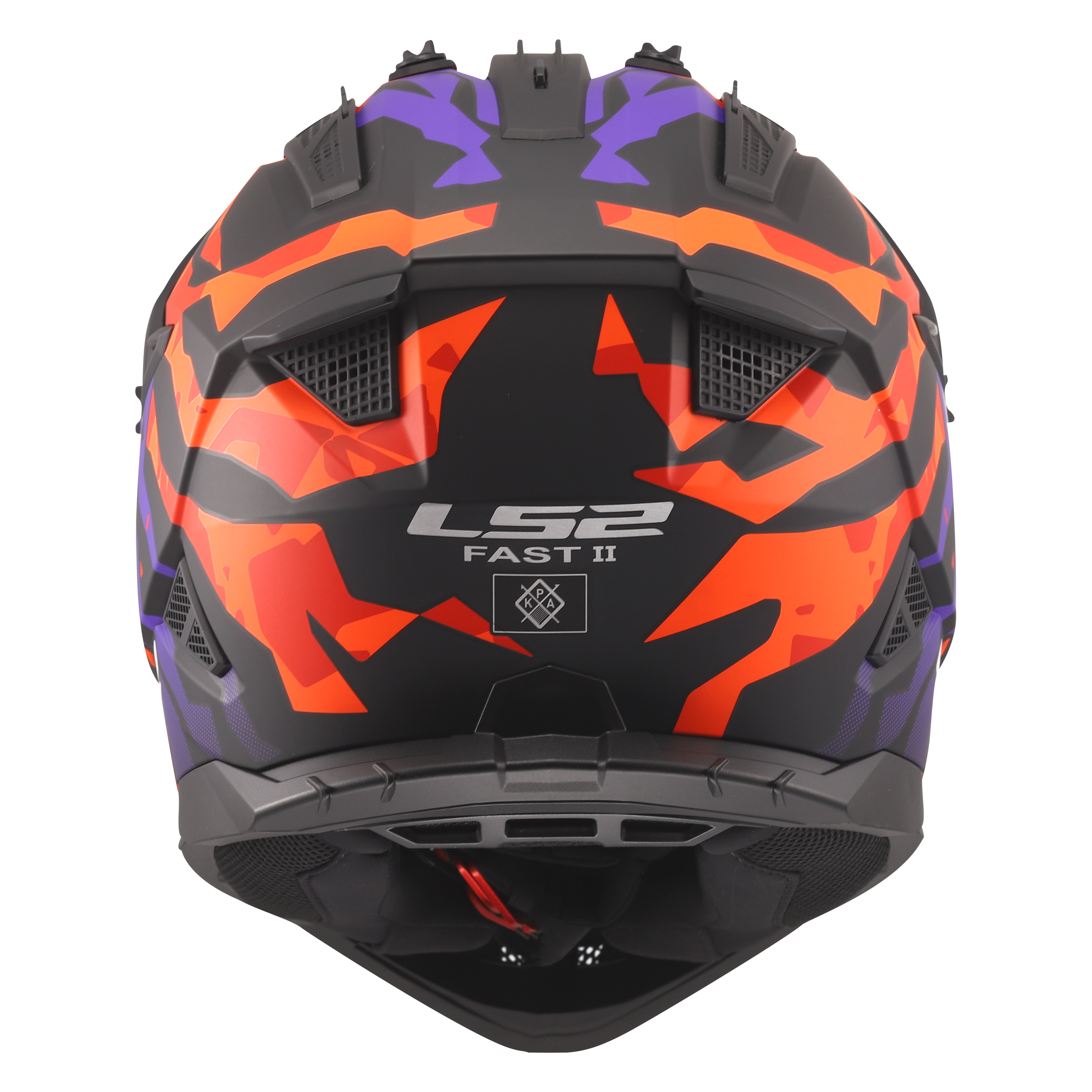 LS2 MX708 MATT PURPLE ORANGE GROTESK
