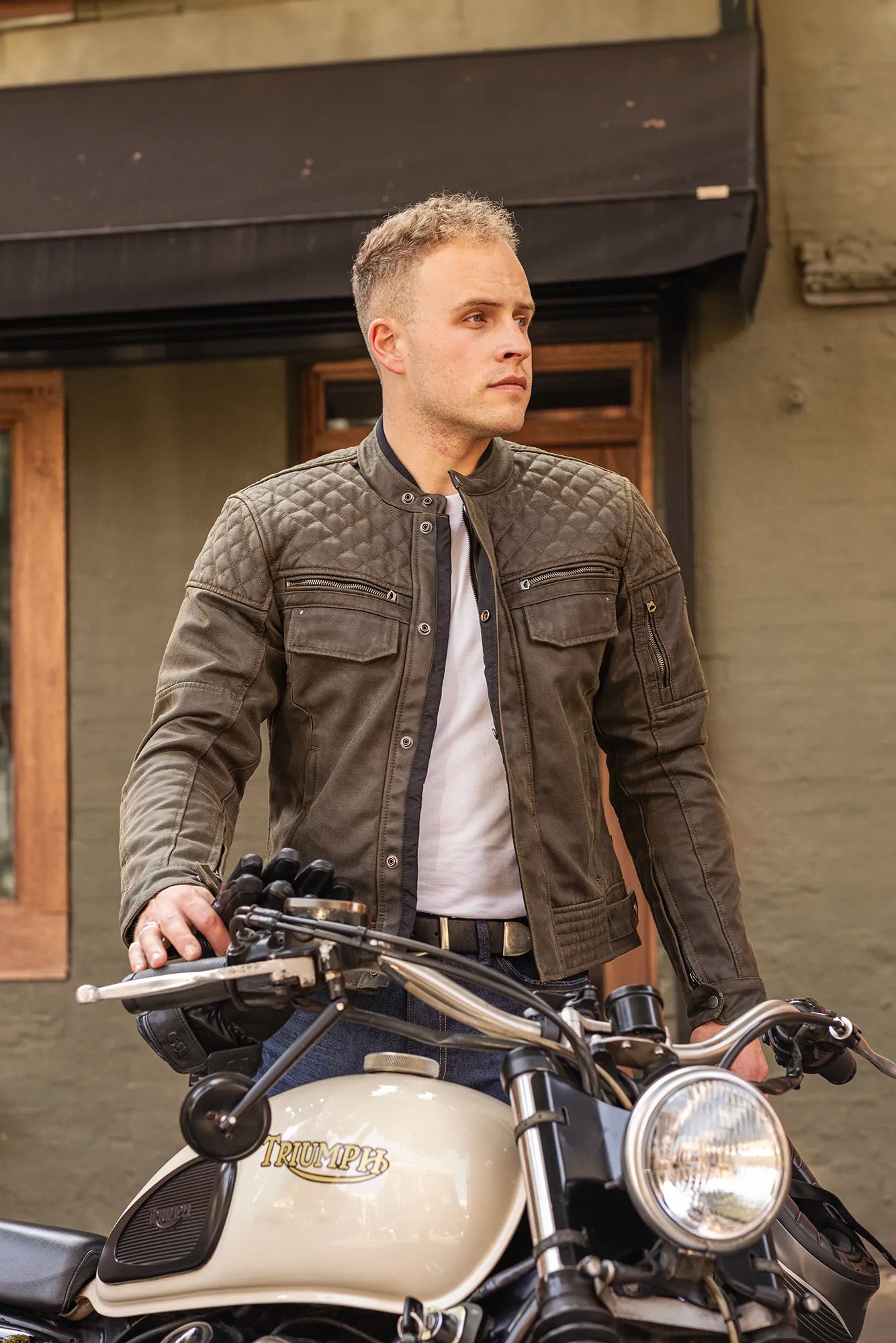 OXFORD HARDY KHAKI WAX COTTON MENS AA JACKET
