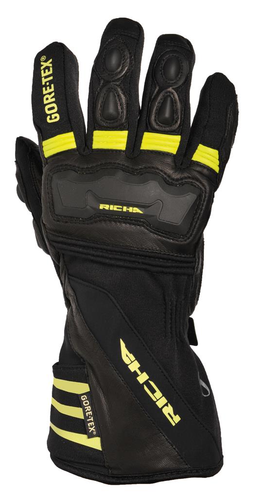 Richa Cold Protect GTX Goretex Gloves - Black / Fluo Yellow