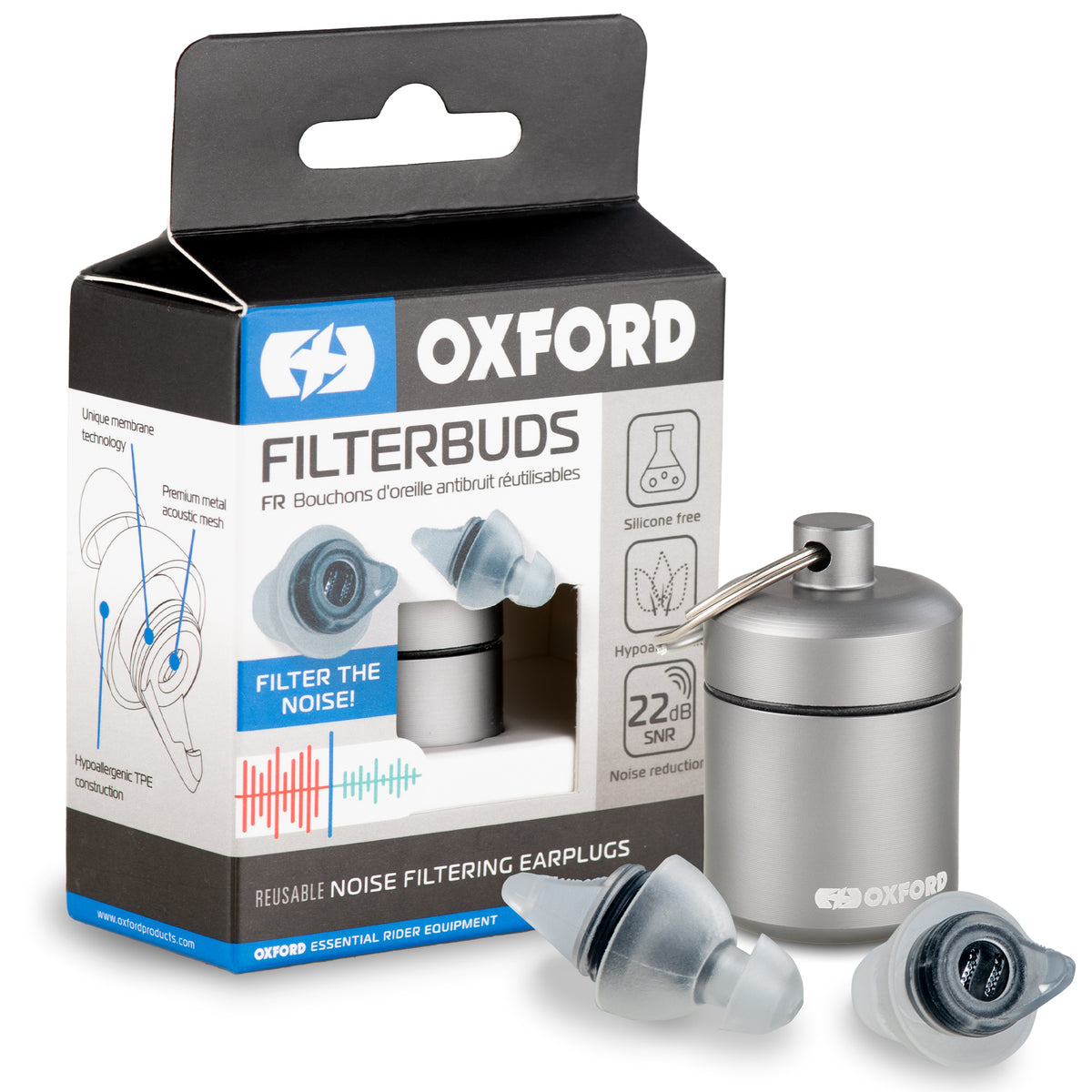 Oxford Filterbuds - regular fit 22 SNR - Clear