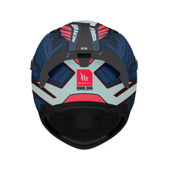 MT Braker SV Zebra Full Face Helmet - Matt Black / Blue